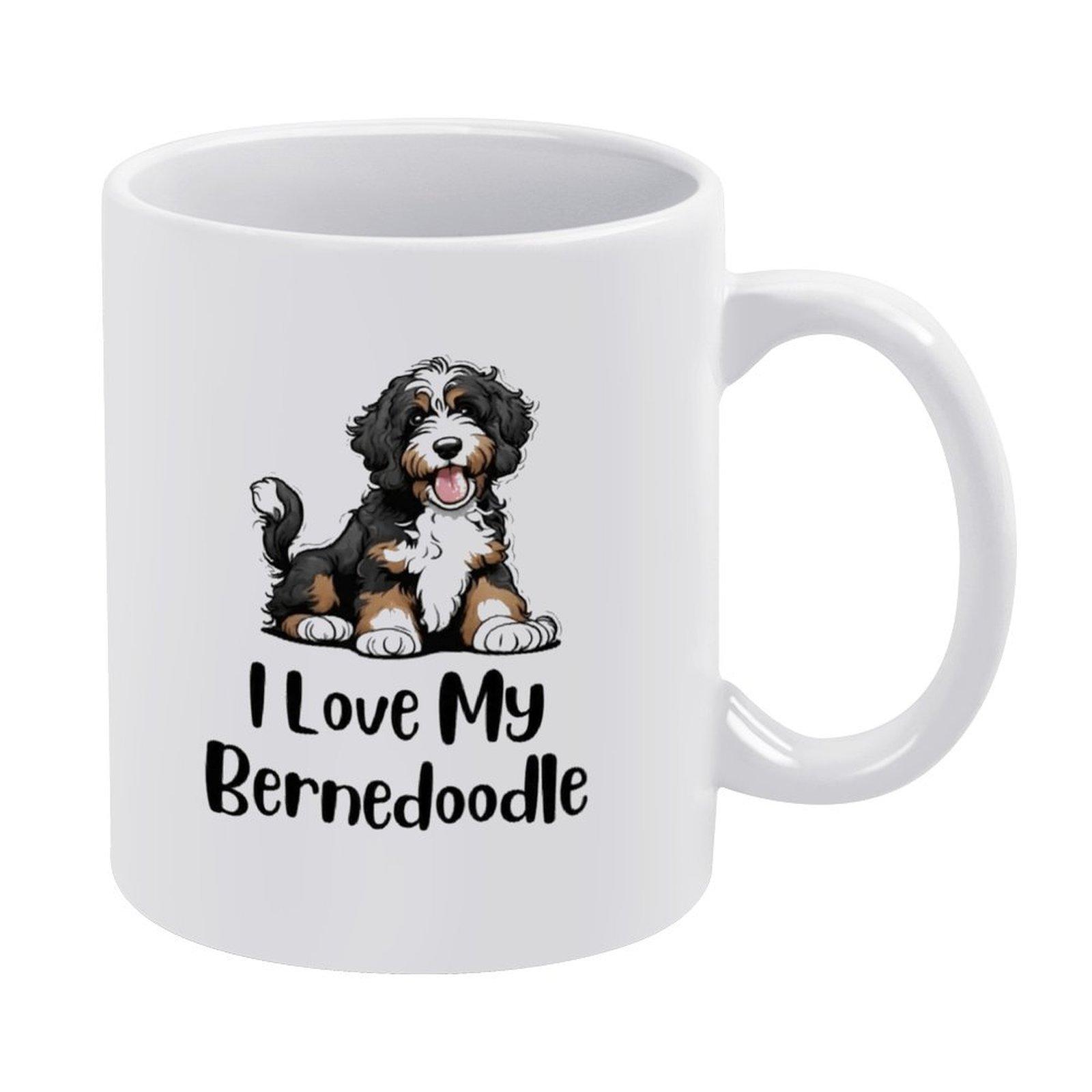 

1pc 11oz White Ceramic Coffee Mug, Double-Sided Printed Humor Style, Heat Resistant, Smooth Handle, Great for Work Desk or Kitchen Use