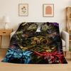 Yu-Gi-Oh Monsterkarte Cartoon Anime Flanelldecke Weiche Warme Überwurfdecke für Schlafzimmer Wohnzimmer Bett Reise Camping Picknick