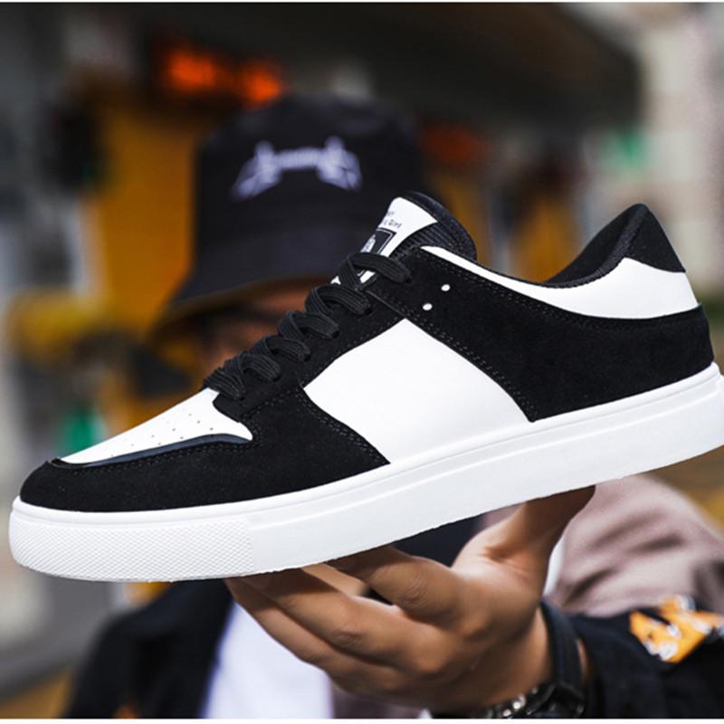 ModeMänner Leder Freizeitschuhe Männer Schnürschuhe Mode Turnschuhe Mann Weiße Schuhe Bequeme Plattform Männliche Turnschuhe Schuhe große Größe 48