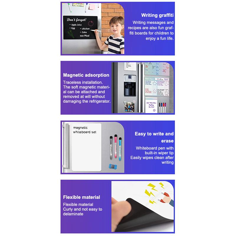 A3 A4 Size Magnetic Whiteboard Dry Erase White Boards Soft Home Office Kitchen Flexible Pad Fridge Stickers Memo Message Board