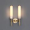 Elegant All-Copper Marble Wall Lamp for Living Room, Hotel, or B&B Corridor/Bedsides