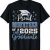Super Proud Godfather of 2025 Graduate Awesome Family School T-Shirt