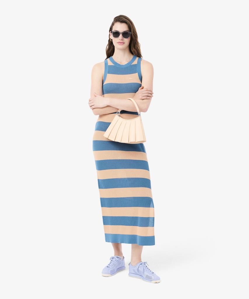 Lacoste Women'S Striped Sleeveless Dress Ef8922-56G 4Ip