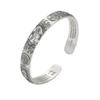 Open Bracelet Men'S And Women'S Metal Ancient Silver Bracelet Retro Simple Auspicious Lucky Lucky Jewelry