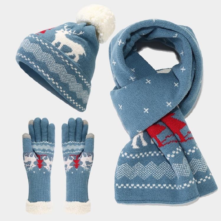 Trendy Red Hat Scarf Gloves Set for Christmas Celebrations Christmas Gifts