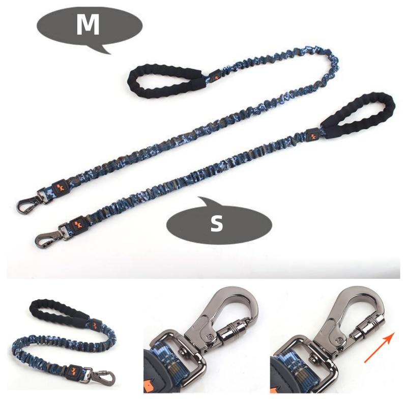 Retractable Elastic Pet Leash,reflective Dog Leash with Foam Handle & Alloy Buckle for Medium Large Pet Dog Walking and Training