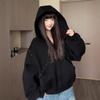 American Splicing Hooded Sweater Men's and Women's Autumn Sweet and Cool Design Couple Coat