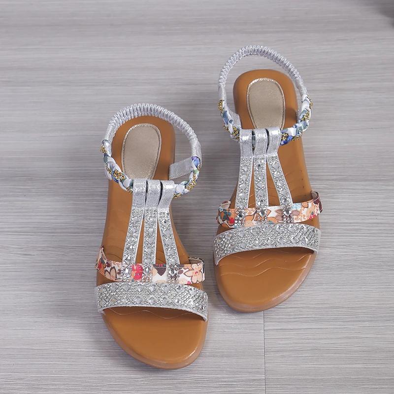 Fashion Women Wedge Sandals Summer Shoes Women Bohemia Comfortable Casual Platform Sandals Anti-slip Peep Toe Outdoor Beach Ladies Shoes
