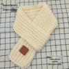 Children's Autumn & Winter Warm Knit Scarf, Versatile Solid Color, Korean Style Neck Warmer for Boys & Girls