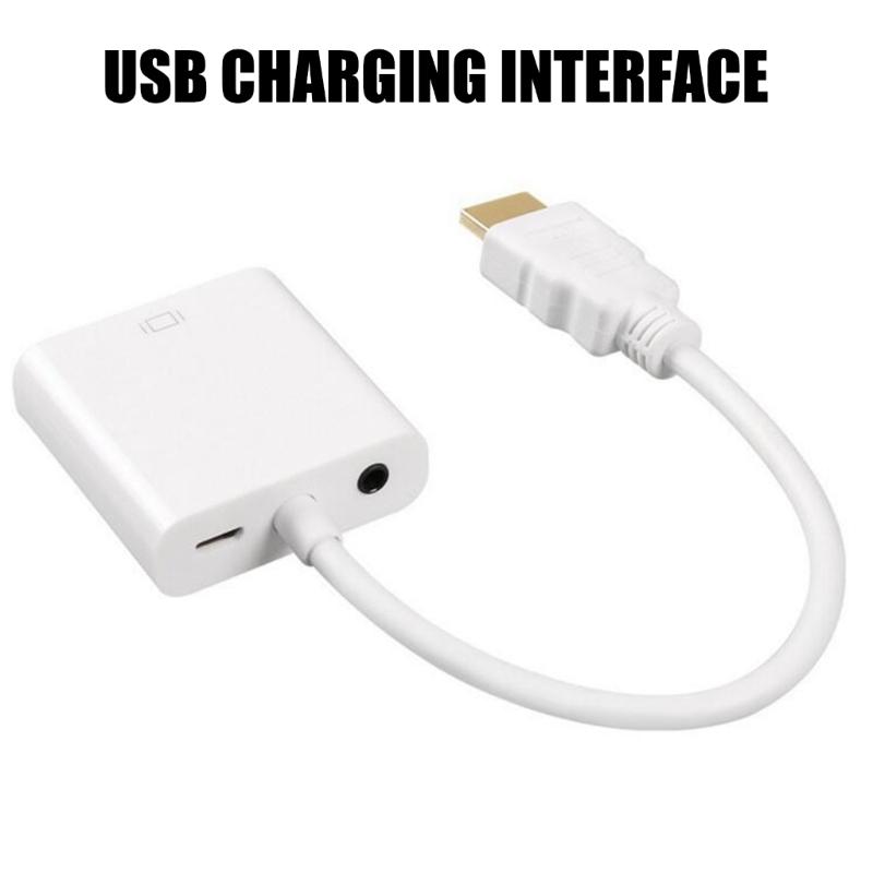 15cm HDTV to VGA Converter Cable Conversion Adapter Cord for Projector Display Support and High Resolution Output