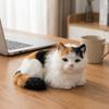 Long Hair Plush Cat Ornaments Cartoon Desktop Decoration Cute Simulation Cat Doll  Home Decor