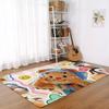 Cute B-Butterbear Floor Mat Pattern Printed Flannel Door Mat, Suitable For Bathroom, Living Room, Home Decoration