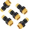 LinsyRC Pacote com 5 Adaptadores de Conector Macho XT30 para Conector Fêmea XT60 para LiPo RC