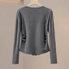 Damen Strick-Cardigan mit Revers und Knopfleiste
