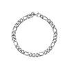 Unisex náramek z stříbrné oceli Figaro Resistant Tarnish Chain