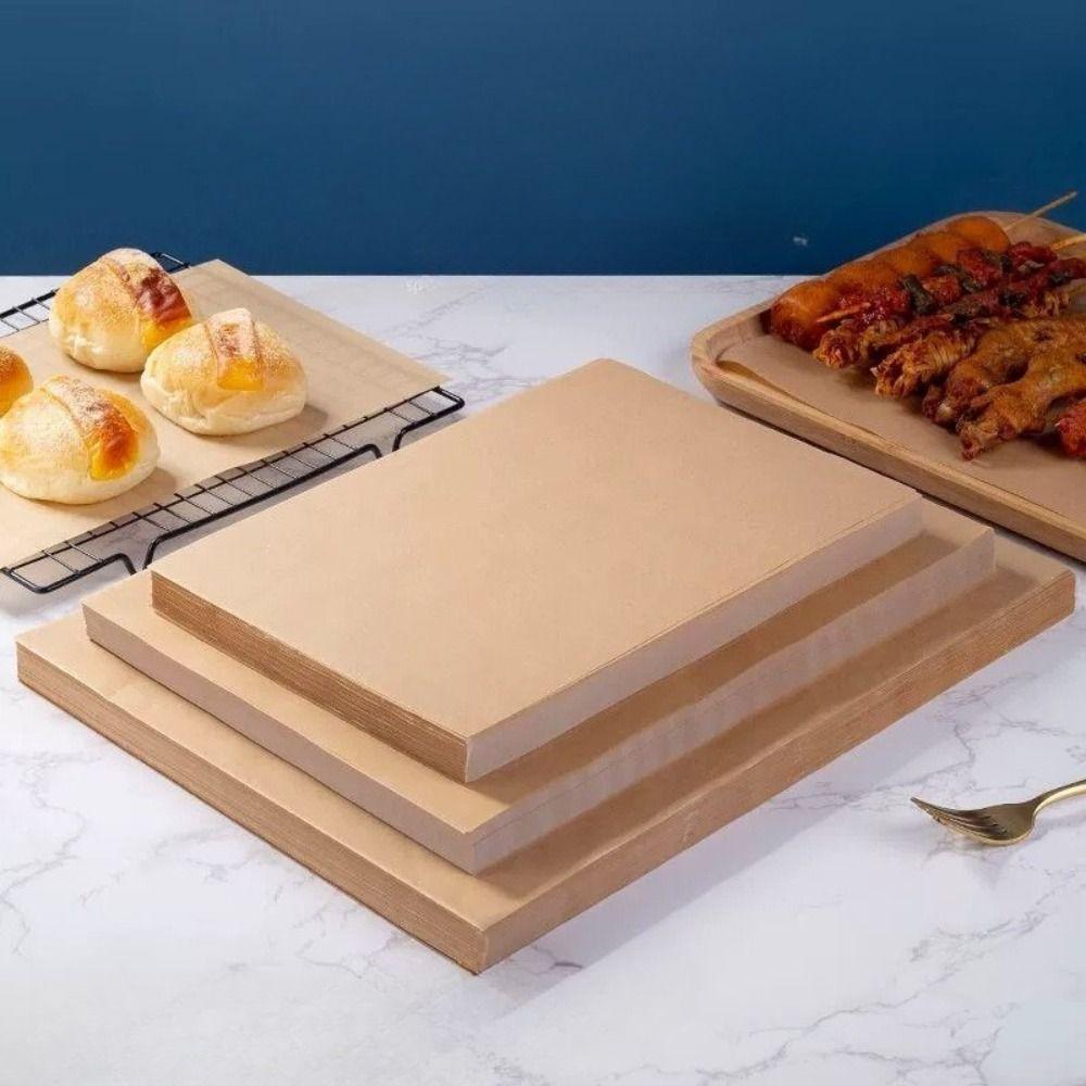 50/100PCS Waterproof Baking Paper Food Grade Baking Sheets New Parchment Baking Sheet  Oven Baking
