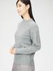 Mila Owen Crew Neck Compact Knit Gray Pullover, 09WNT225015, Women's,