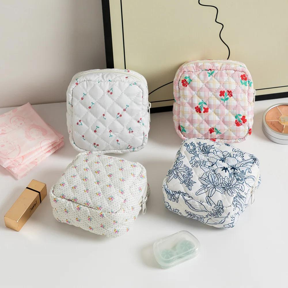 Korean Sanitary Napkin Storage Bags Girls Cartoon Physiological Period Tampon Organiser Bag Mini Bag Coin Purse