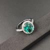 Luxuriöser Zirkon-Saphir-Ring im europäischen Stil: Voll-Diamant-Kristall Verlobungs-/Hochzeitsschmuck.