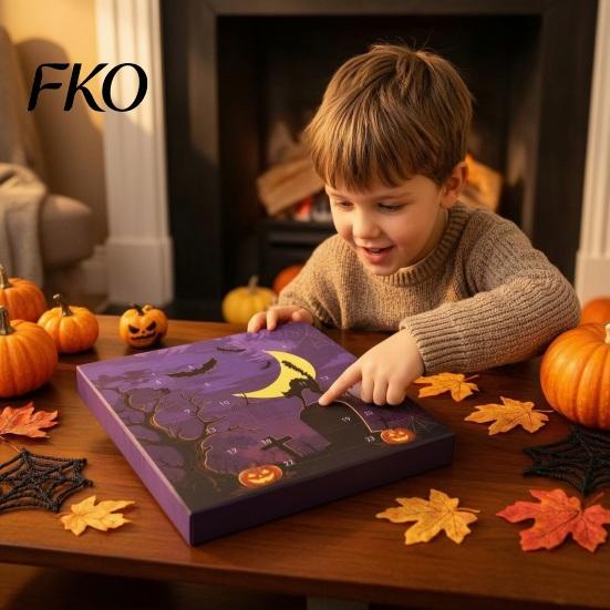 Halloween Countdown mit Überraschungen 2026 Adventskalender, 24-Tage-Box Niedliche Aktivitäts-Sammlerspielzeuge, Gruselige Feiertags-Geschenkbox, Heimparty-Dekorationsspielzeug