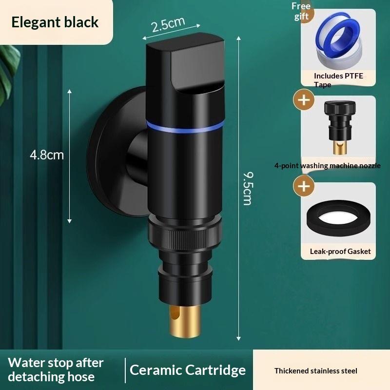 Multi Use Stainless Steel Washing Machine Faucet Quick Opening Angle Valve Rotary Switch Automatic Water Stop Valve Specific