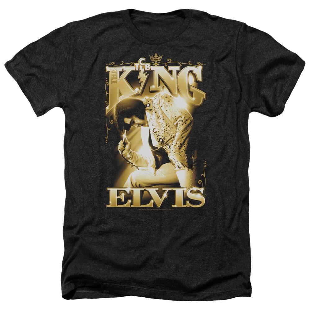ELVIS PRESLEY THE KING Licensed Adult Men s Heather Band Tee Shirt SM-3XL Unisex T-Shirt XXL