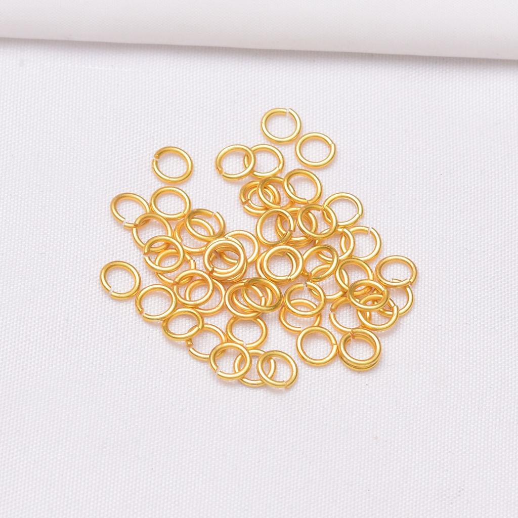 10pcs Ancient Sand Gold Open Ring Through Hole DIY Connection Ring Key Chain Bracelet Necklace Ear Jewelry Pendant