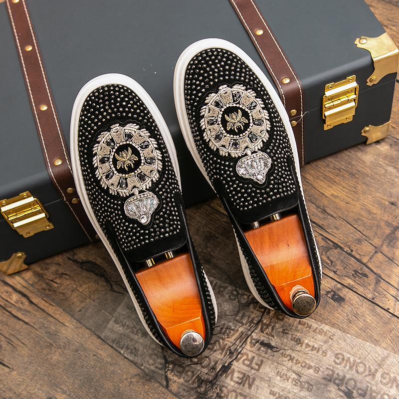 Fashion New Men's Casual Shoes Comfortable Soft Punk Style Board Shoes Fashion Loafers Anti Slip Wear Resistant Personalized Sneakers