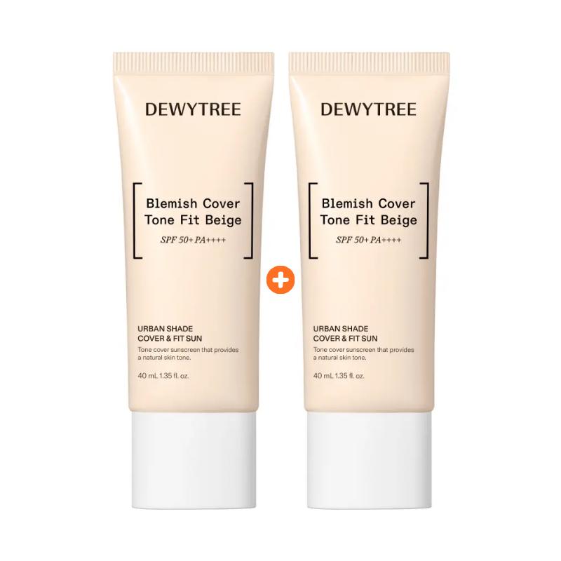 

[DEWYTREE] Urban Shade Cover & Fit Sun SPF50+ PA++++ (40ml x 2pcs) - Flawless Coverage & UV Protection