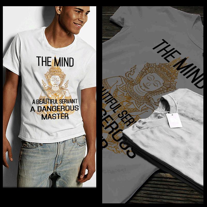 Yoga T-Shirt Zen Buddhist Meditation Namaste Peace the Mind a Beautiful Servant