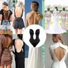 Women's Deep V One-piece Underwear Bra with Steel Ring Back Tube Top Full Body Shaper