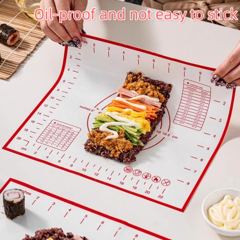 Tappetino da Forno in Silicone, Tappetino per Impastare, Stendere Pasta, Cucina, Crêpes, Impasto Pizza, Padella Antiaderente, Tappetino per Pasticceria