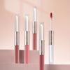 Doppelendige Samt-Lippenglasur ist bequem zu tragen. Feuchtigkeitsspendende, matte, matte, antihaftbeschichtete Tasse. Dreizweck-Lippenfärbe-Lipgloss-Lipgloss-Set