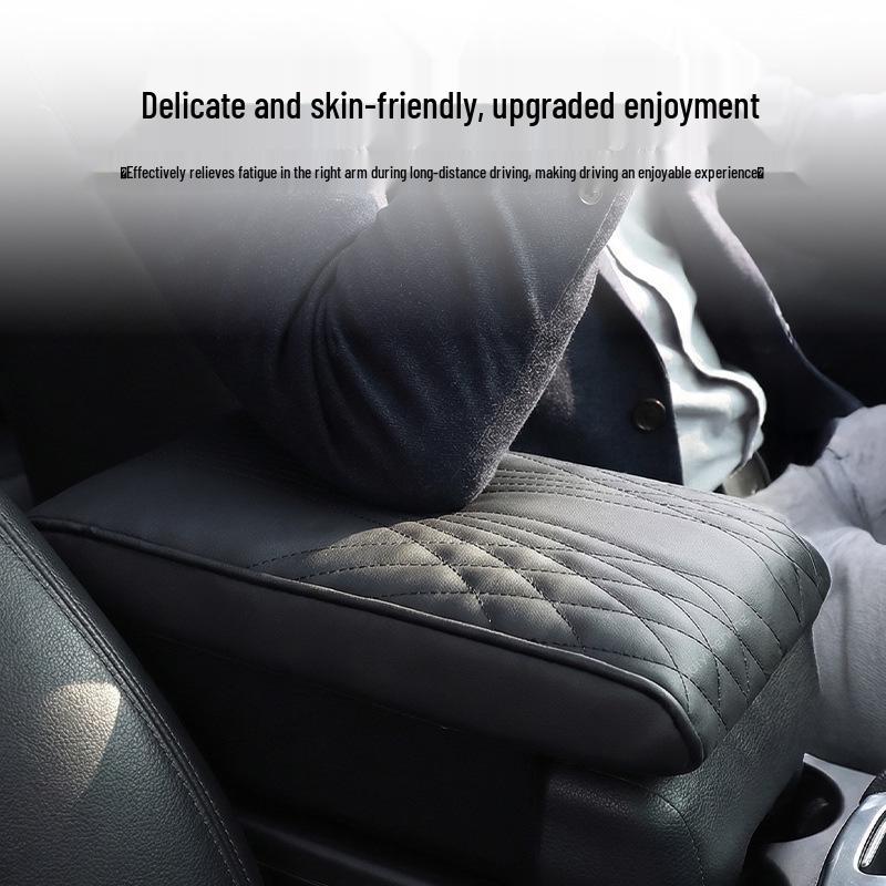 Universal Car Armrest Pad: Memory Foam Center Console Storage & Protective Cover