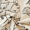 Cuscino per Divano in Ciniglia di Forma Irregolare Quattro Stagioni Universale Antiscivolo Retro Bianco e Nero Avanzato Floreale Cuscino per Divano