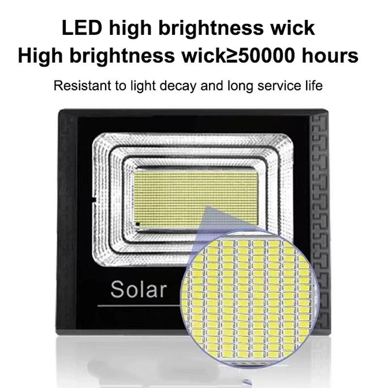 Solar Flood Light 25W IP67 Waterproof Shockproof Remote Control Energy Saving Outdoor Lighting for Farm Road