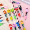 Multicolored Ballpoint Pen 4-Color-in-1 Writing Pens Retractable Ballpoint Pens for Note Taking Journaling