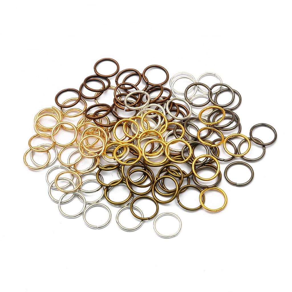 Single Loop Open Jump Rings for DIY Bracelets, Necklaces, and Earrings - Jewelry Making Accessories, Metal C and O Rings.