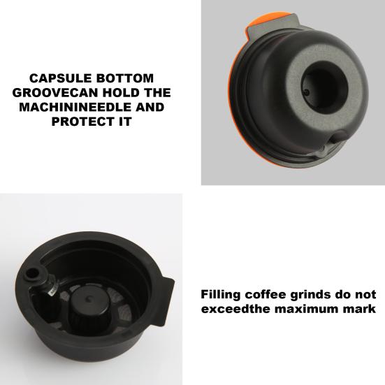 180/60ml Reusable Refillable Coffee Filter Plastic Capsule Cup Strainer Home Office Cafe Accessories