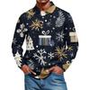 Men's Casual Style Solid Color Loose  Shirt Long-sleeved Top