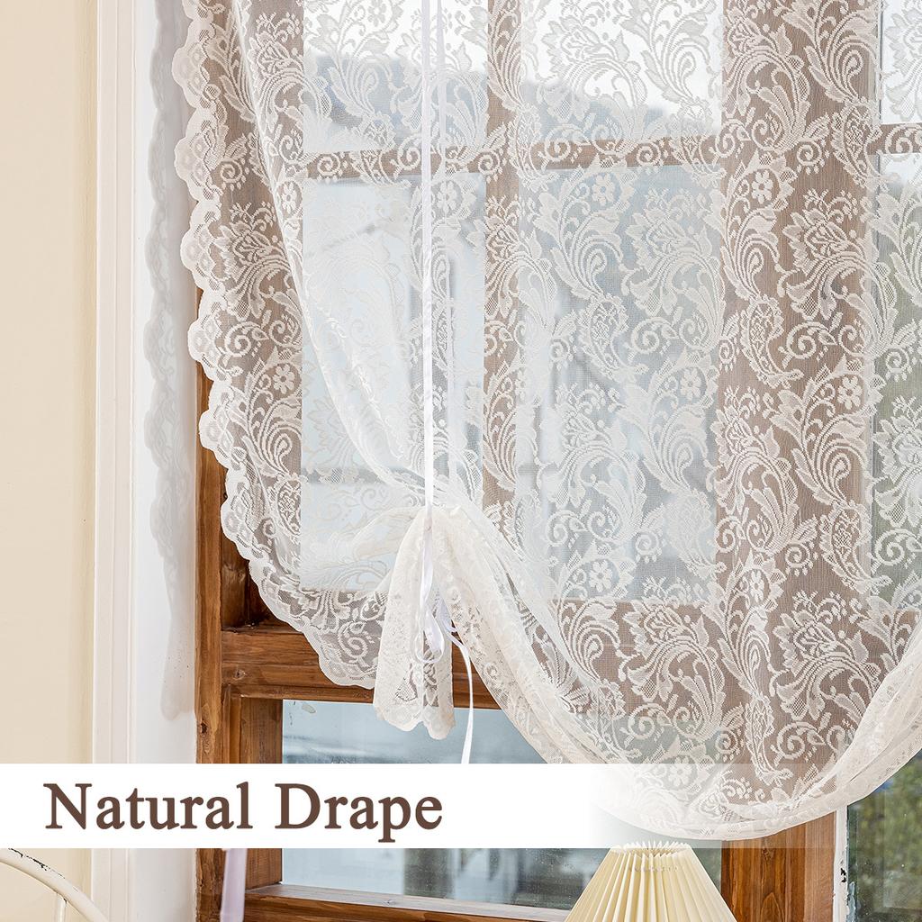 Warp Lace Phoenix Tail Drawing Curtain Window Screen Living Room Dining Room Semi-Blackout Curtain
