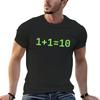 1 + 1 = 10 T-Shirt oversizeds shirts graphic tees tops tall t shirts