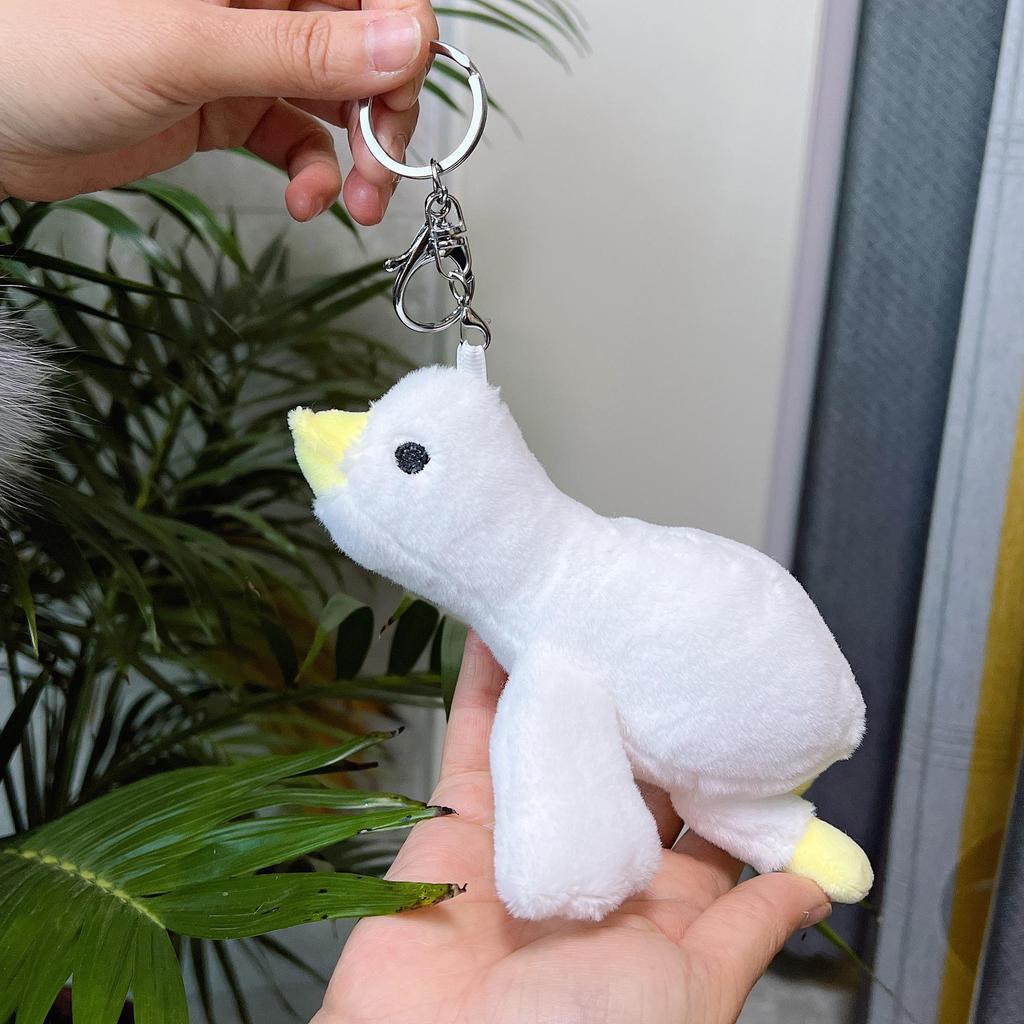 TikTok Weiße Gans Plüsch Schlüsselanhänger Puppe