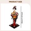 11.81inch Japanese Kimono Doll Desktop Ornament, Lady Figurine, Asian Geisha Figurine for Cabinet
