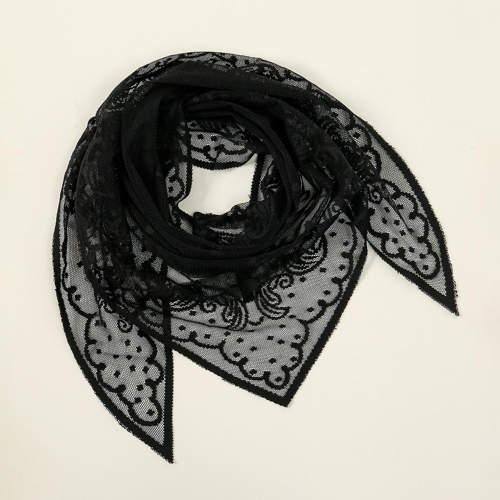 New Arrival Lace Embriodery Shawl Classic Spanish Style Lace Mantilla Embroidery Triangular Catholic Church Veil For Women