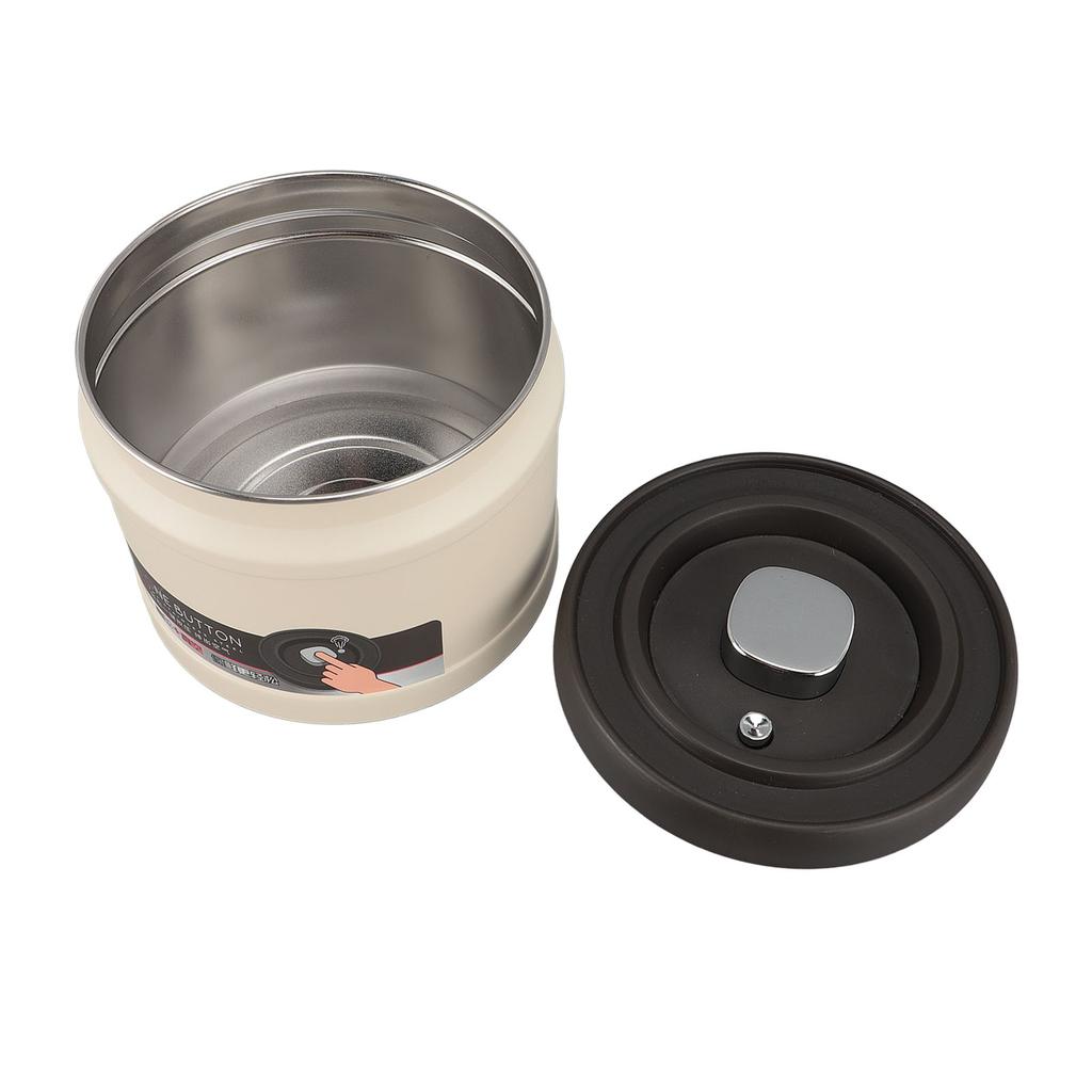 Stainless Steel Vacuum Jar Multi Functional Compact Press Airtight Coffee Container for Tea Dried Fruits 1100ML