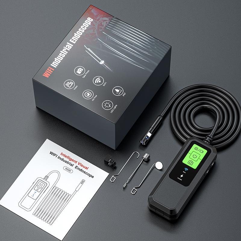 2M WiFi Dual-Lens Industrial Endoscope with High-Temp Power-Off Protection for Engine Inspection