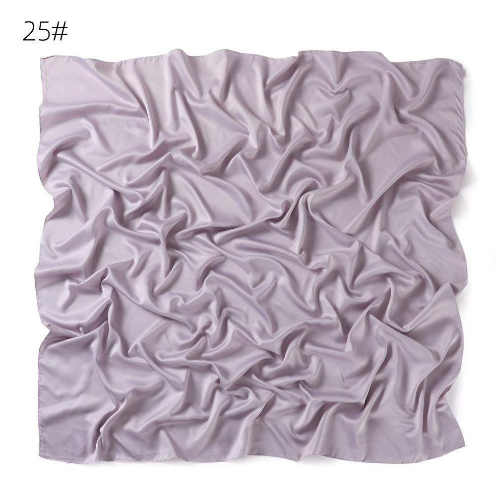 115*115cm Premium Satin Square Scarf Good Quality Silk Muslim Women Hijab Good Stitching Scarves Turkey Turban Ramadan Hijabs