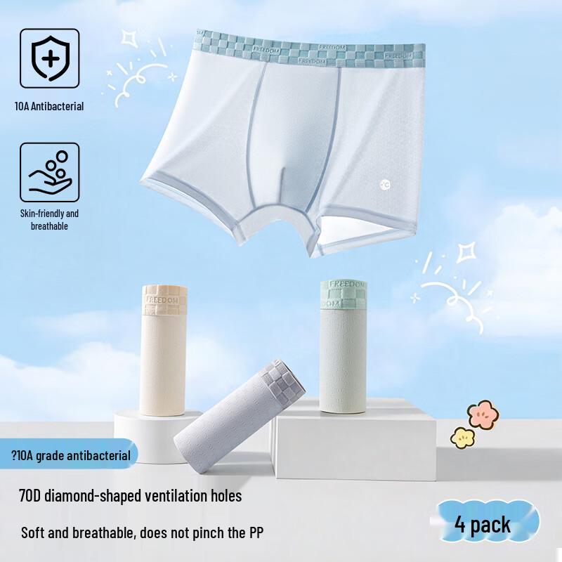 Nanjiren Boys' 4-Pack Ice Silk Mesh Underwear