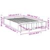Grey Sonoma Bed Frame 120 x 190 cm Particleboard